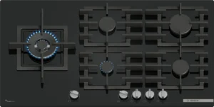 90cm Gas Hob - Black Glass