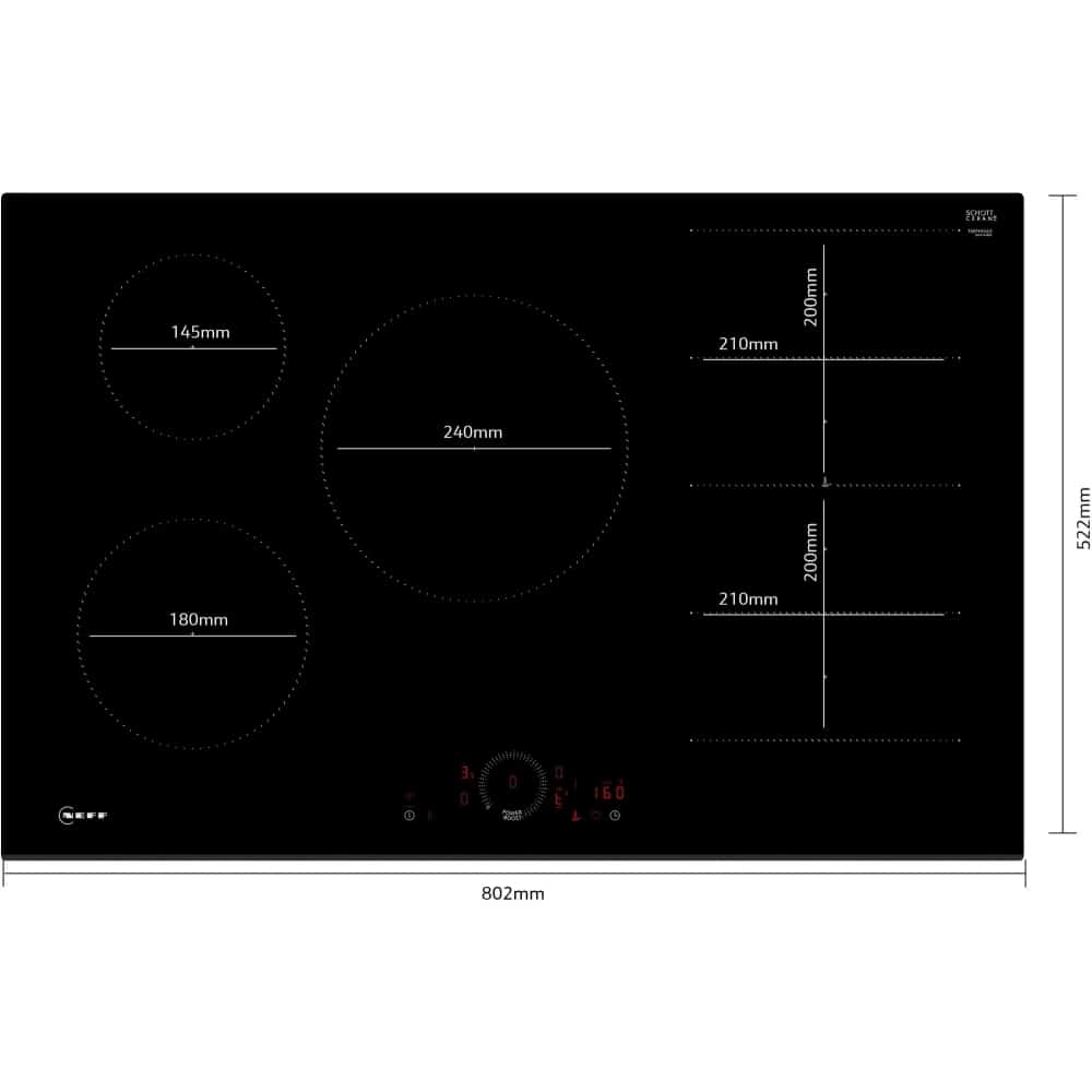 80cm Induction Hob - Black - Image 2