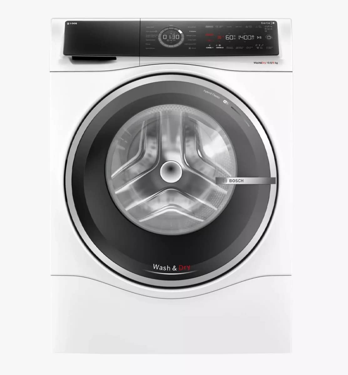 Bosch - Series 8 WNC25410GB 10.5/6kg 1400rpm Washer Dryer - White