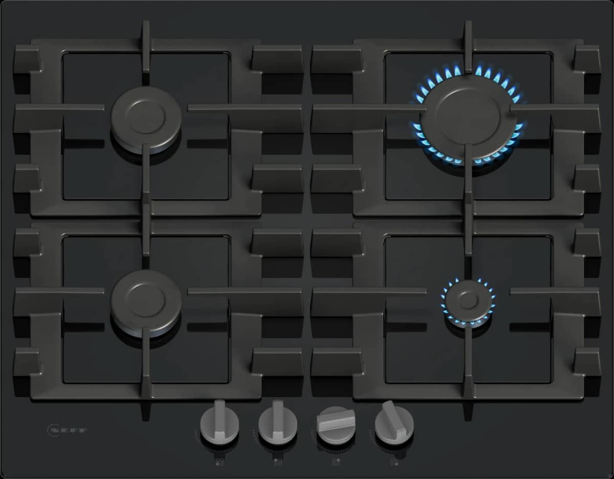 Neff - N50 T26NKP4S1 60cm 4 Burner Gas Hob - Black