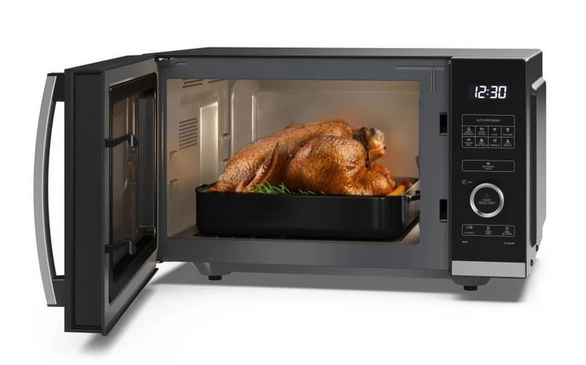 25 Litres Flatbed Microwave Oven - Black - Image 4