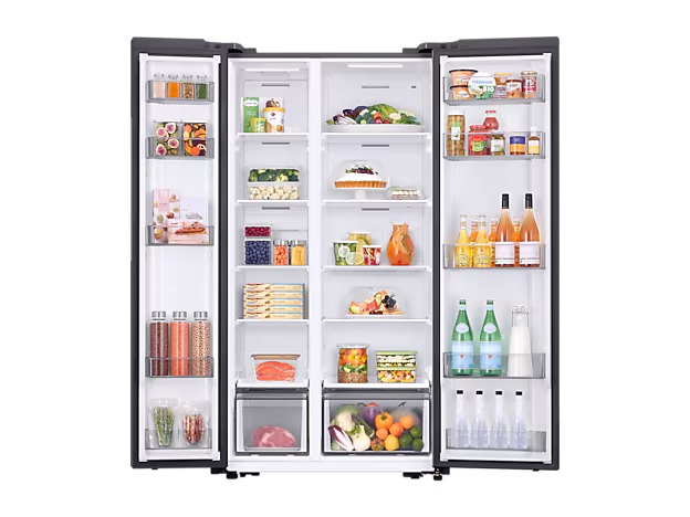 91cm Frost Free American Fridge Freezer - Silver - Image 3