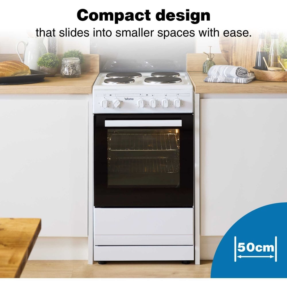 Altimo - CESS502W 50cm Electric Single Cavity Cooker - White - Image 3