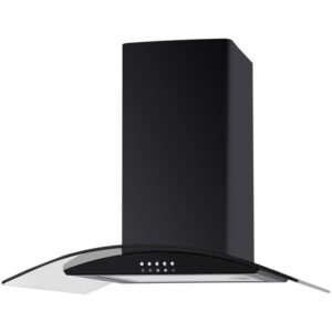 Cata  UBSCG60BK 60cm Curved Glass Hood Black