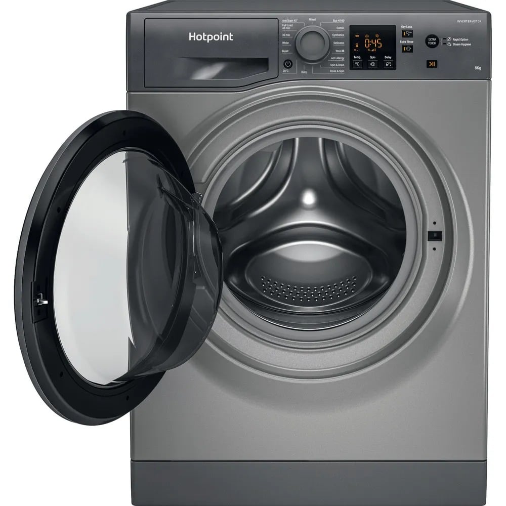 8kg Anti-Stain 1400 Spin Washing Machine - Graphite - Image 3