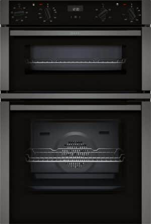 59.4cm Built In Electric Double Oven - Graphite Grey