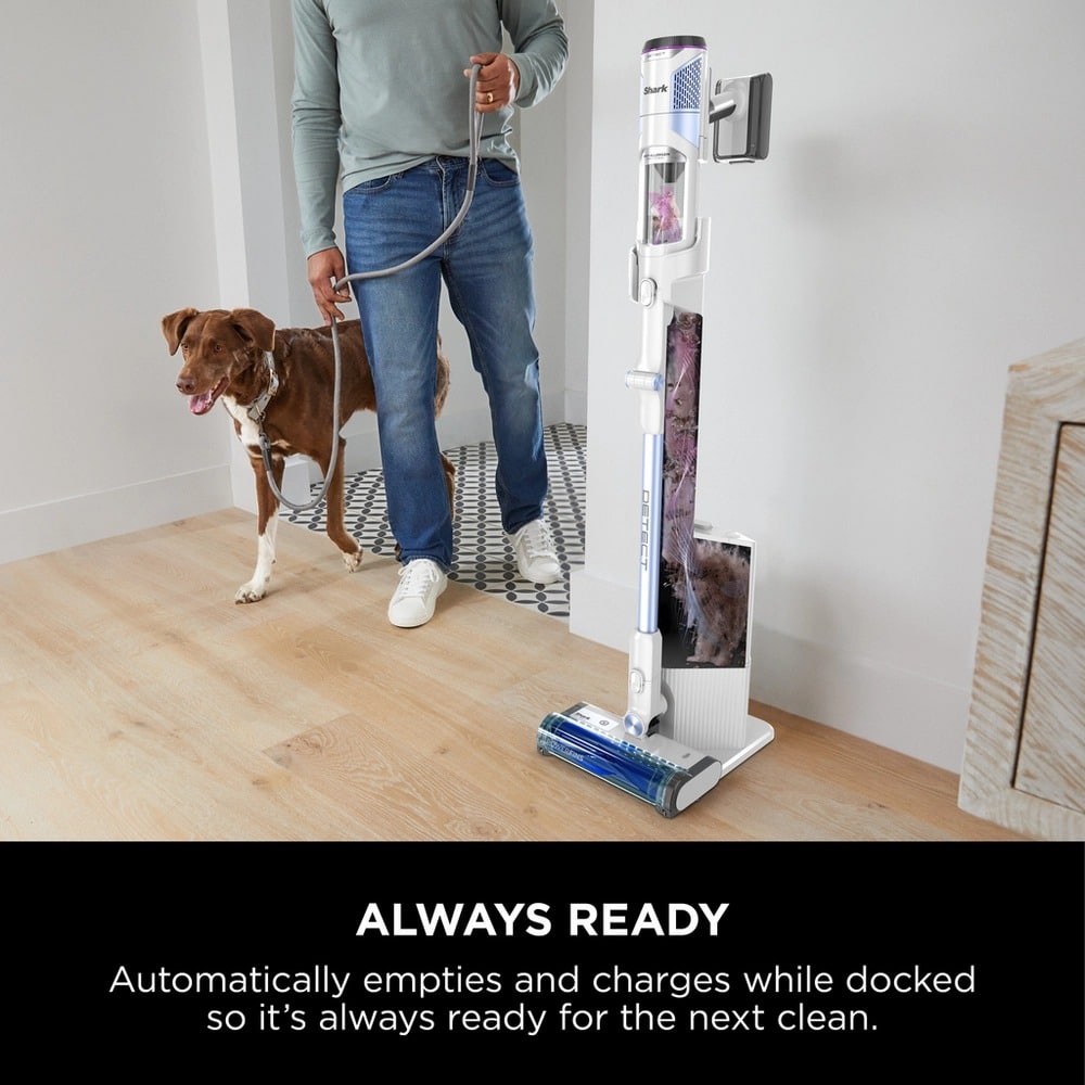 Detect Clean & Empty Cordless Pet Vacuum Cleaner - 60 Minutes Run Time - White - Image 5