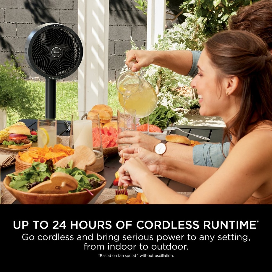 FlexBreeze High-Velocity Hybrid Cordless & Corded Fan - Black - Image 7