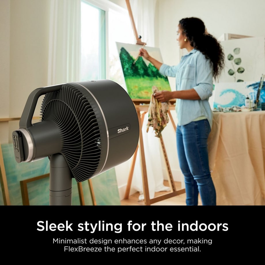 FlexBreeze High-Velocity Hybrid Cordless & Corded Fan - Black - Image 6