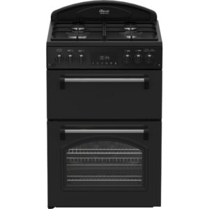 Black Gas Double Oven 60cm