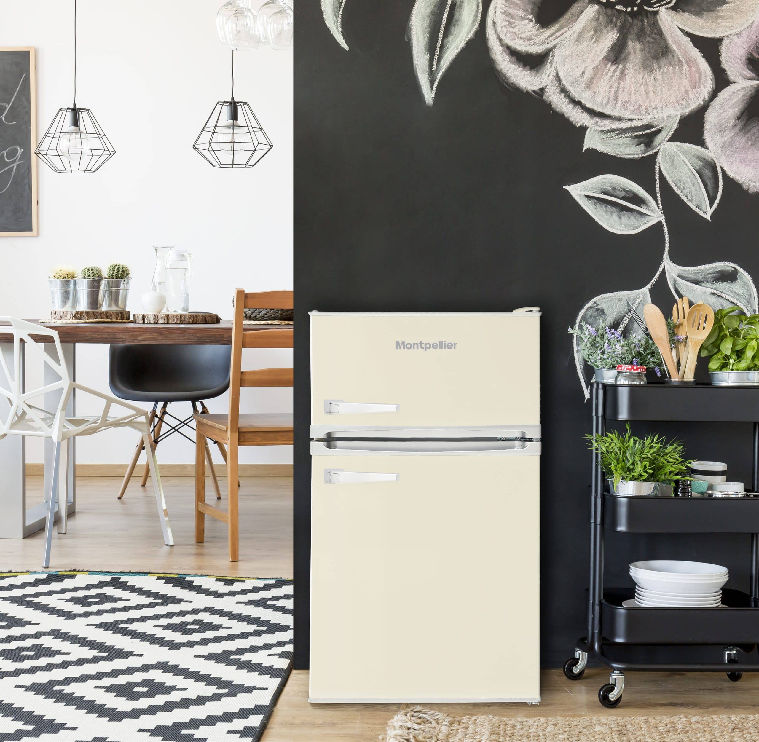 Montpellier MAB2035EC 45.3cm Undercounter Retro Fridge Freezer - Cream - Image 3