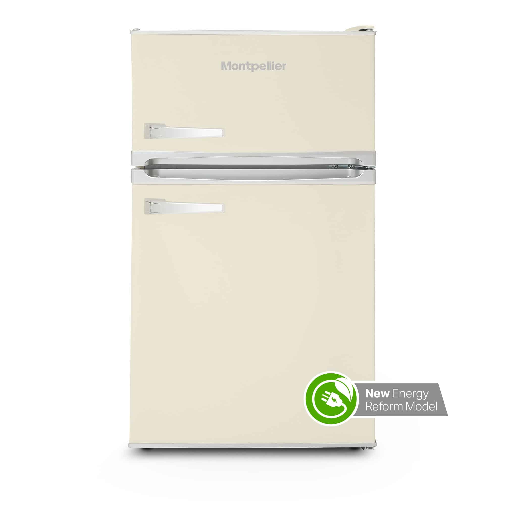 Montpellier MAB2035EC 45.3cm Undercounter Retro Fridge Freezer - Cream