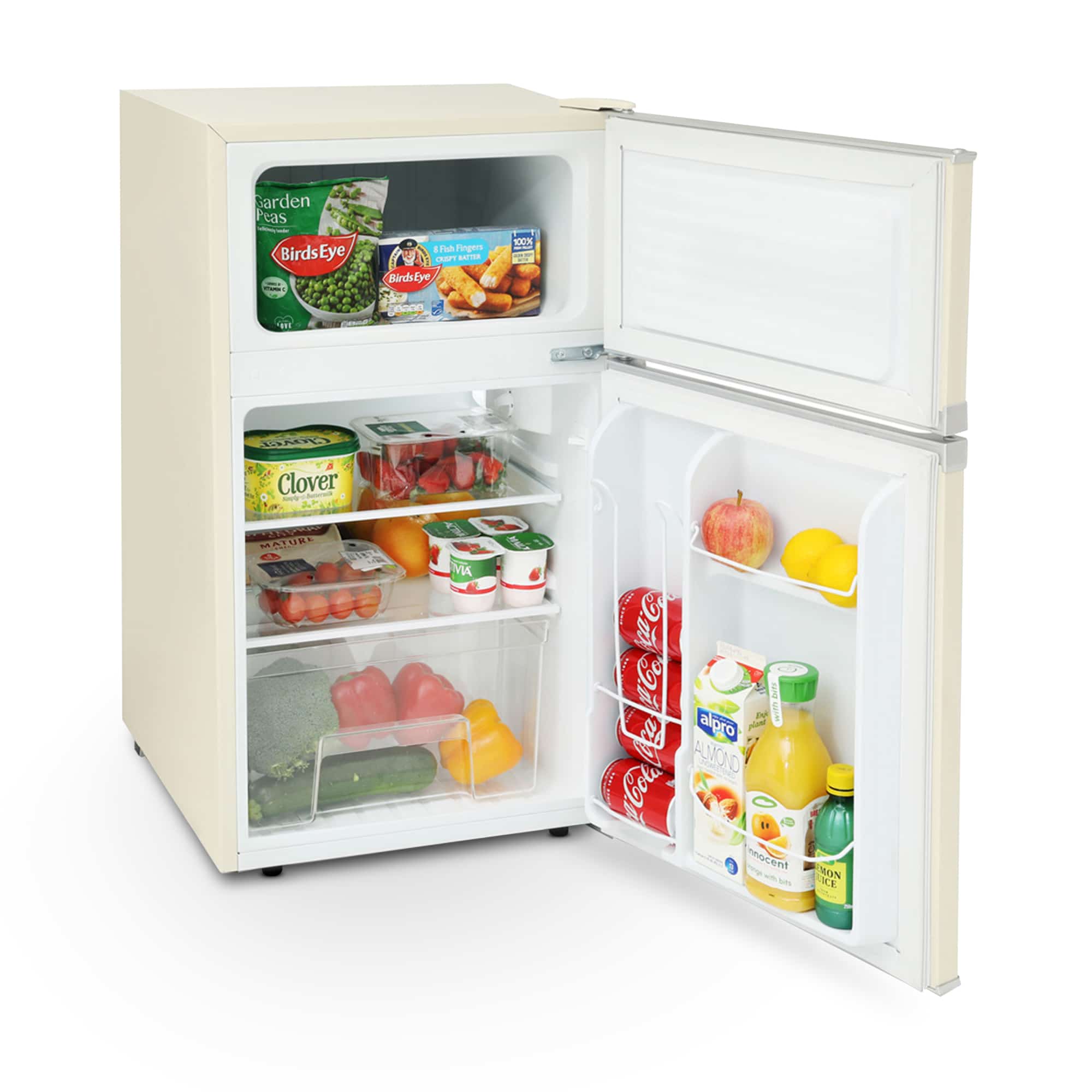 Montpellier MAB2035EC 45.3cm Undercounter Retro Fridge Freezer - Cream - Image 2