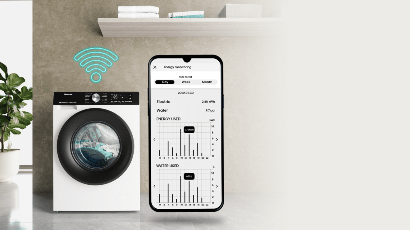 WiFi-enabled 8kg/5kg 1400 Spin Washer Dryer - White - Image 5