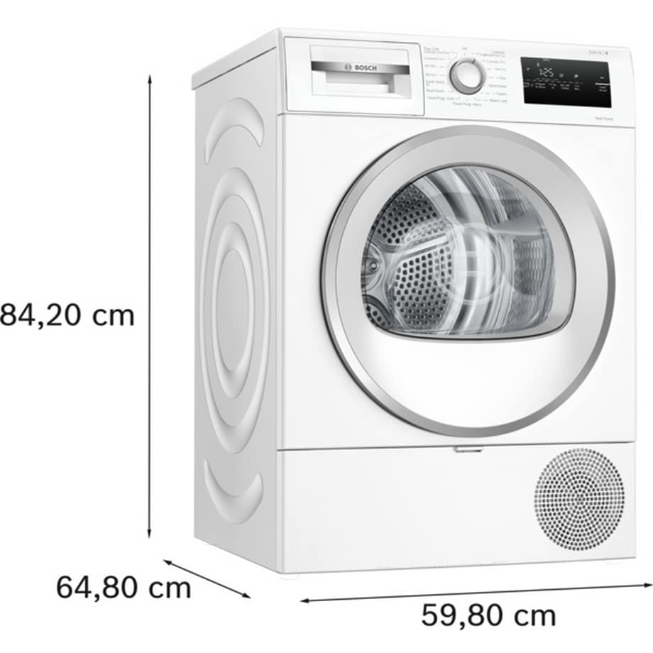 8kg Heat Pump Tumble Dryer - White - Image 2