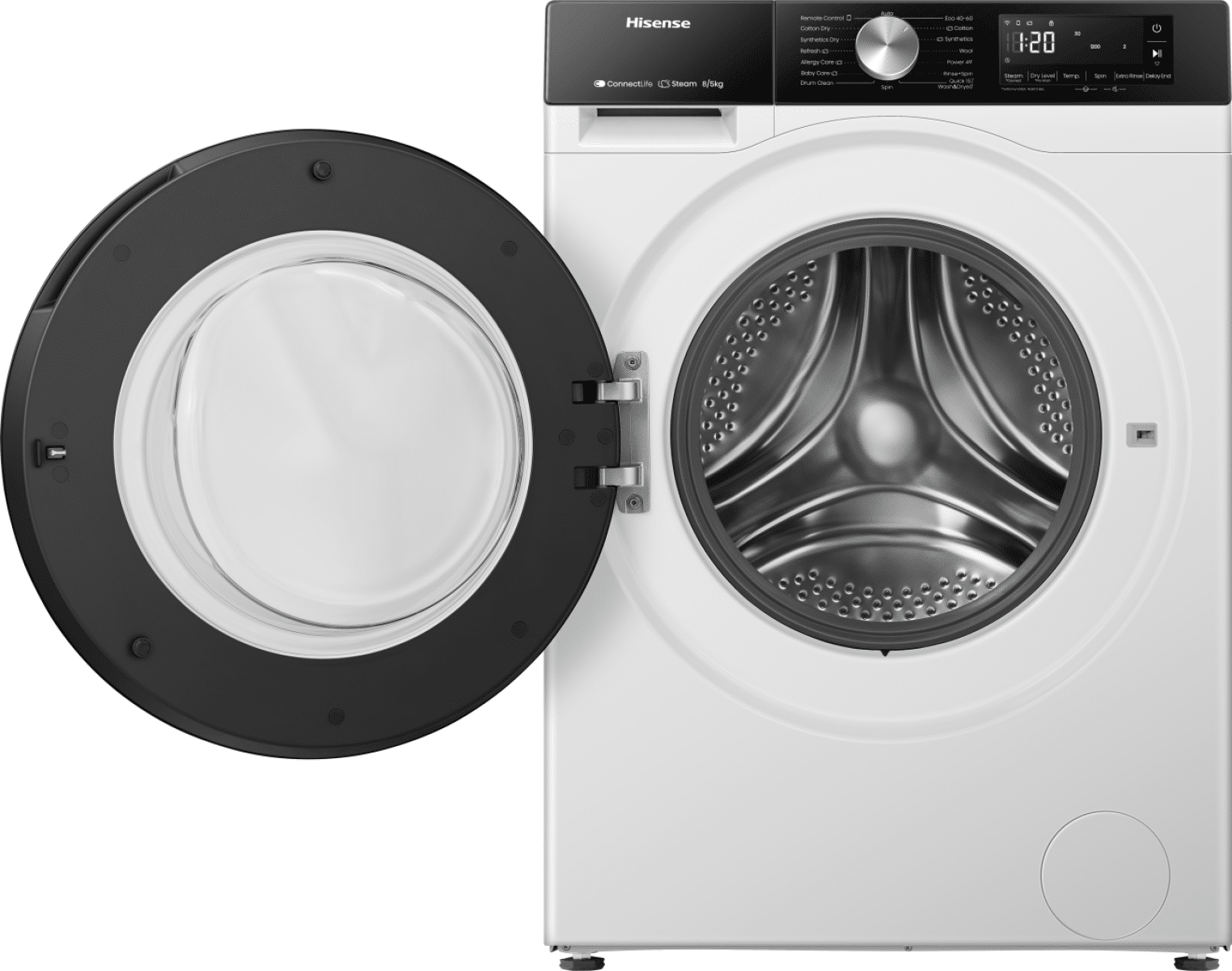 WiFi-enabled 8kg/5kg 1400 Spin Washer Dryer - White - Image 4