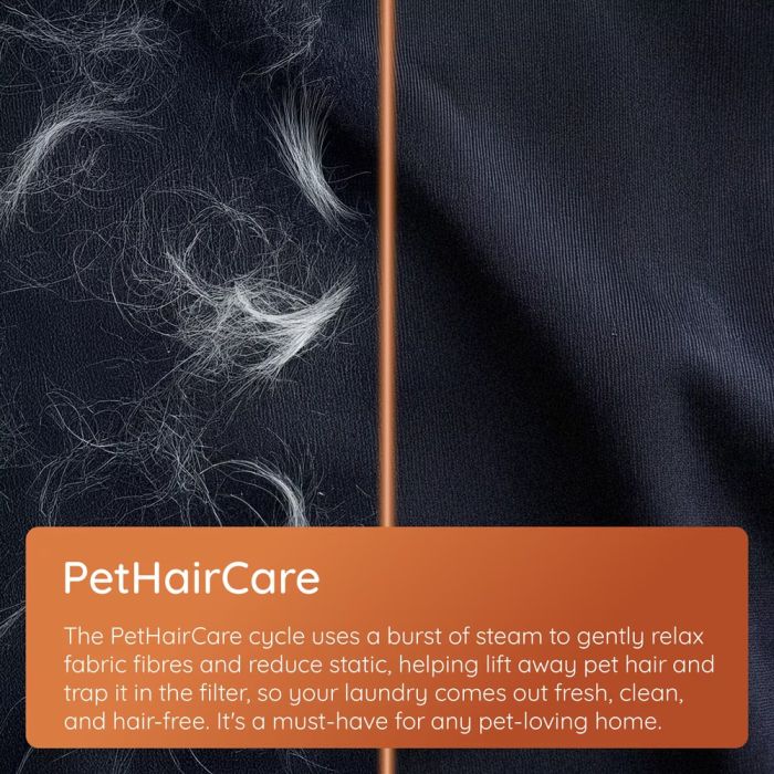 9KG - 60cm Heat Pump Tumble Dryer with PetHairCare - Image 5