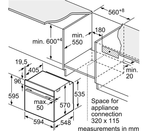BOSCH HBG539BB6B Electric Oven - Black - Image 6