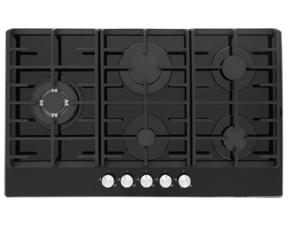Montpellier MGH90BG 86Cm Gas On Glass Black Hob