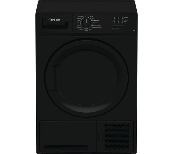 Indesit Dryer 8KG Condenser Sensor Dry Black 15 cycles CYDC82BBGLUK - Image 2