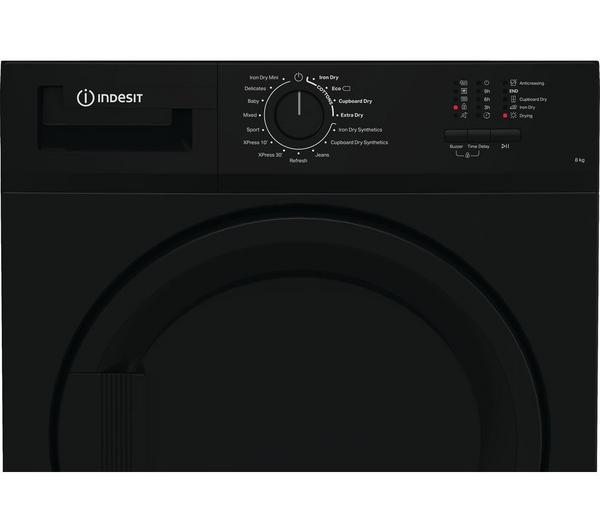 Indesit Dryer 8KG Condenser Sensor Dry Black 15 cycles CYDC82BBGLUK - Image 3