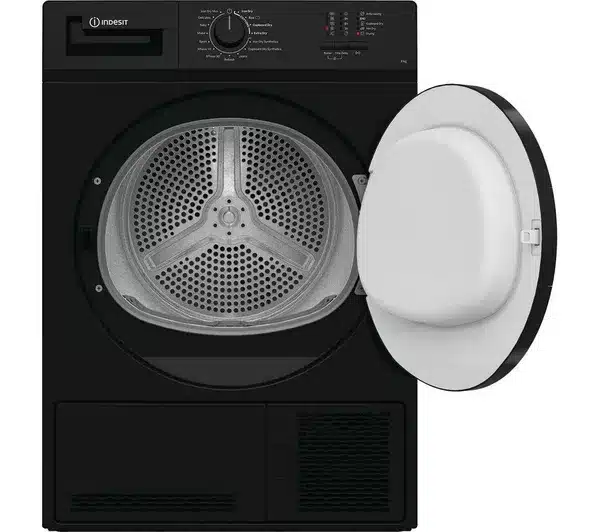 Indesit Dryer 8KG Condenser Sensor Dry Black 15 cycles CYDC82BBGLUK