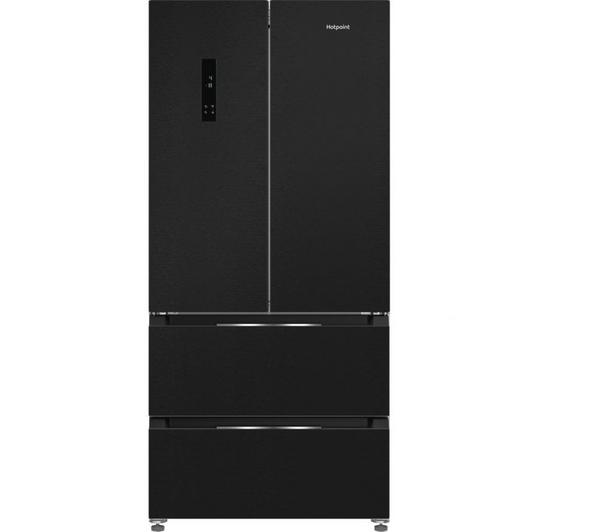 Dual No Frost American Fridge Freezer with VitalCare - Black Steel - 83CM - 510L