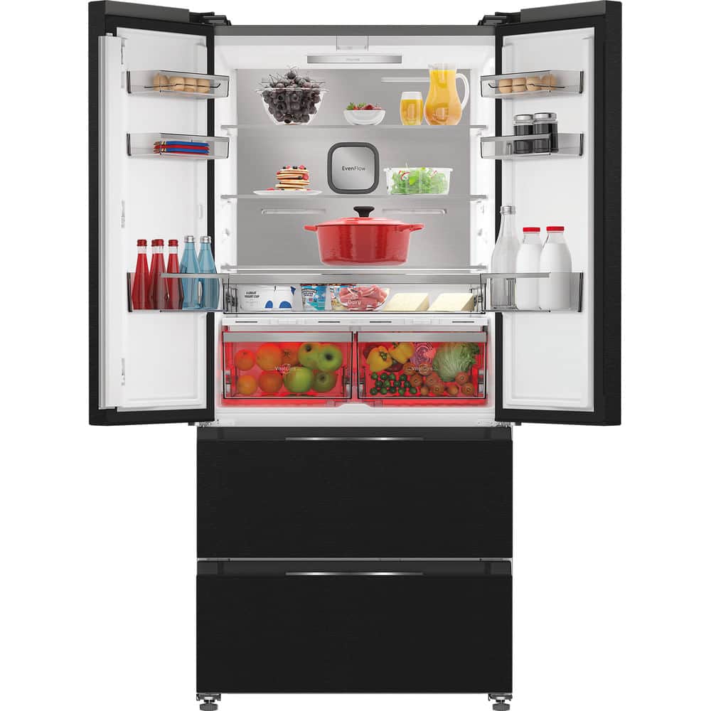 Dual No Frost American Fridge Freezer with VitalCare - Black Steel - 83CM - 510L - Image 3