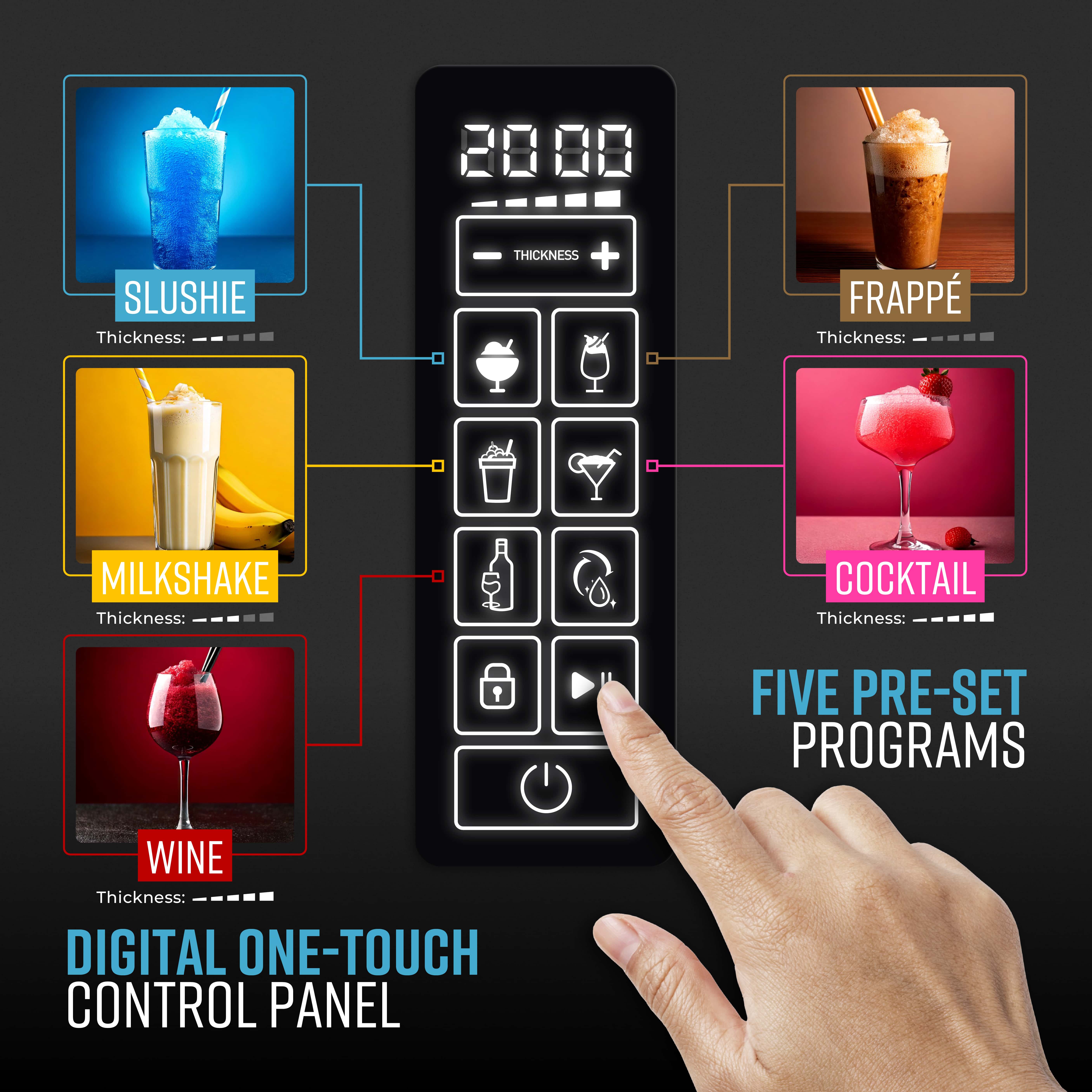 2.6l Frozen Drink Slushi Maker - Black - Image 3