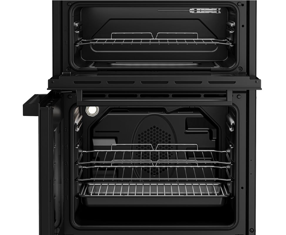 60cm Double Oven Electric Cooker with Ceramic Hob - Black - Image 5