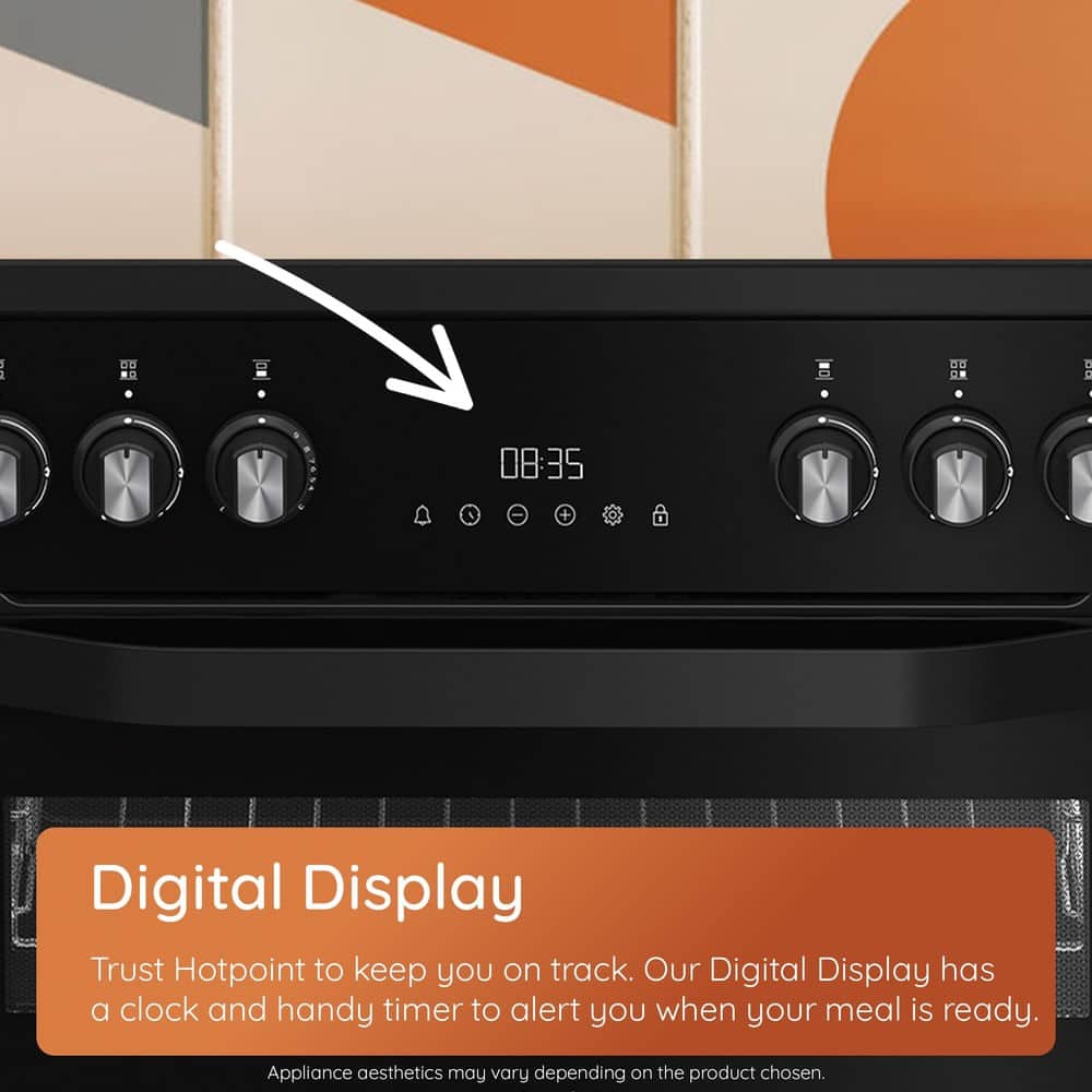 60cm Gas Twin Cooker with Glass Lid - Black - Image 9