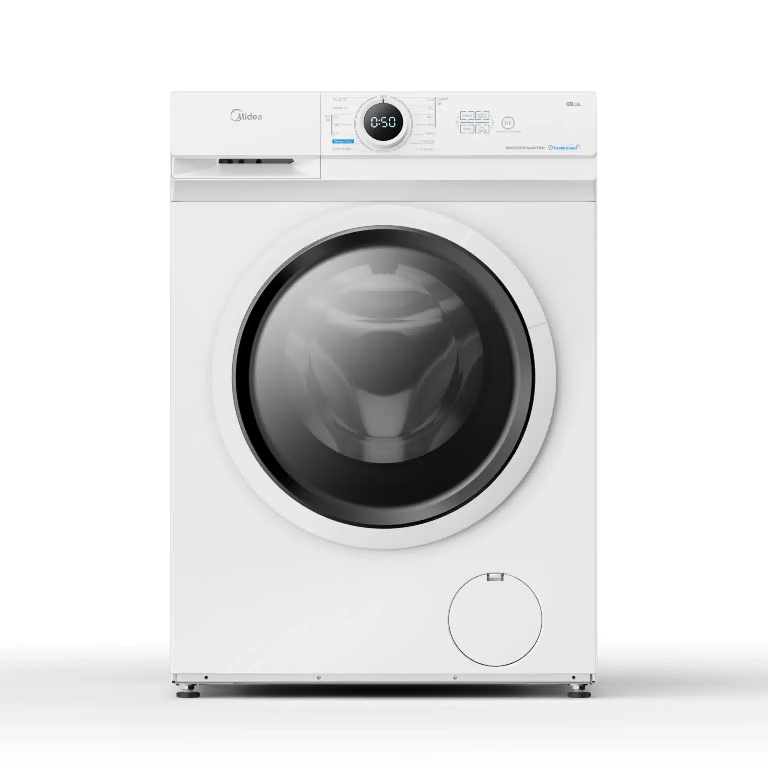 Midea10KG Front Loading Washing Machine A Rated in White