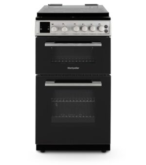 Montpellier MDOG50LS 50cm Double Oven Gas Cooker with Gas Hob - Silver
