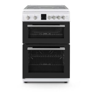 60cm Double Oven Gas Cooker with Gas Hob - White