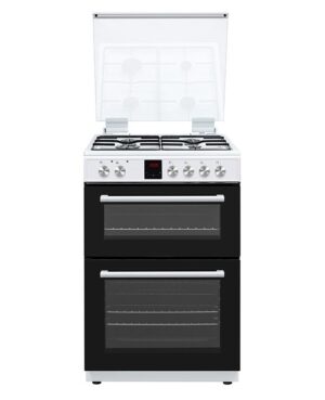 White 60cm Double Oven Gas Cooker