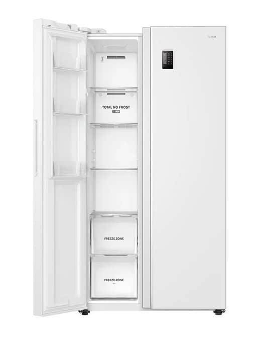 Side by Side Fridge Freezer, White - Image 3