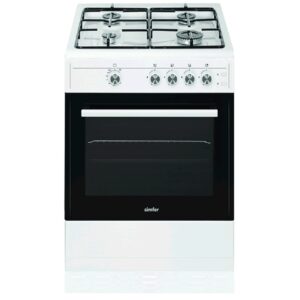 60cm White Single Cavity Gas Cooker